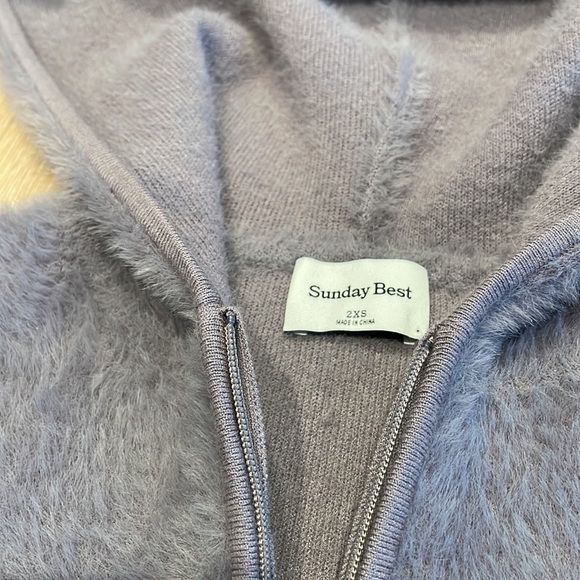 Sunday Best fuzzy zip hoodie - Picture 4 of 6